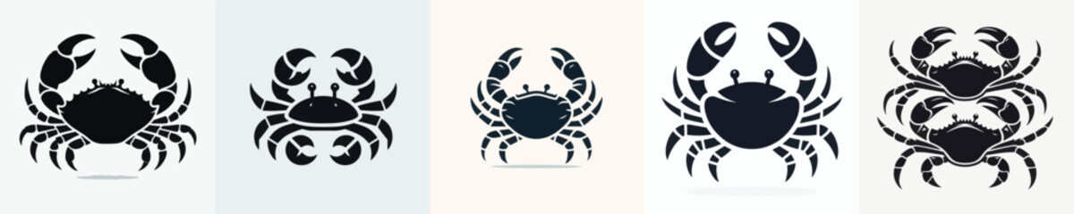 Fototapeta premium Crab Silhouette Vector Illustration