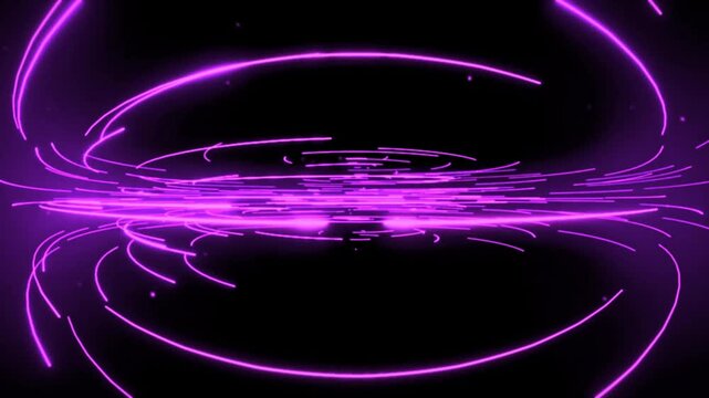 Purple Neon Energy Rings Flow Seamless Loop 4K Futuristic VJ Background