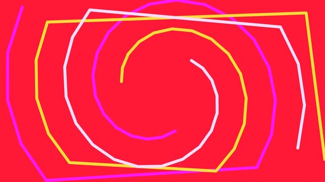 Neon Spiral Tunnel Futuristic Seamless Loop Animation