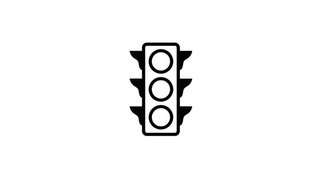 Traffic Light Signal Icon Symbol.