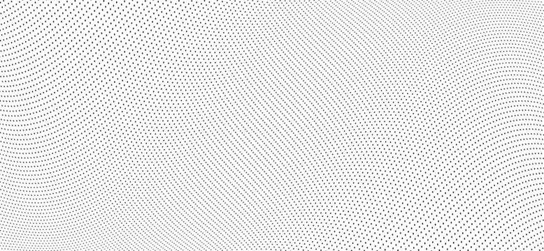Dotted gradient halftone background. Horizontal seamless dots pattern in pop art style. Abstract modern stylish texture. Vector illustration.