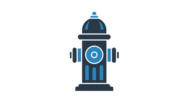 Blue Fire Hydrant Icon, Firefighting Equipment, Urban Infrastructure