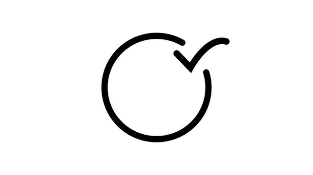check mark sign icon animation, check icon, green check-mark