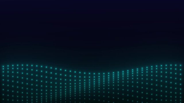 Digital Symphony: A mesmerizing display of neon lights forms a dynamic wave pattern against a deep, dark backdrop. Evoking a sense of motion and the digital world, the image blends abstract forms.