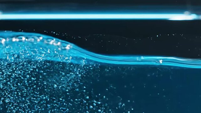 Futuristic Nano Particle Serum Flow in Cinematic Macro