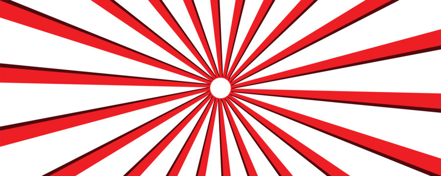 red Sunburst for the background. flag of japanese. The rising sun. vector.