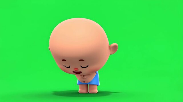 Sleepy Baby Cartoon Illustration