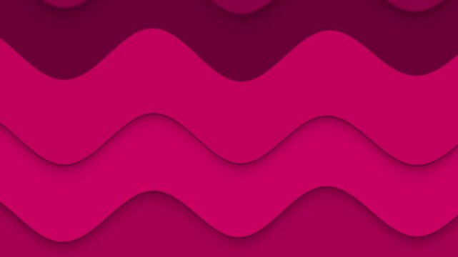 Wavy forms glide across vibrant magenta hues