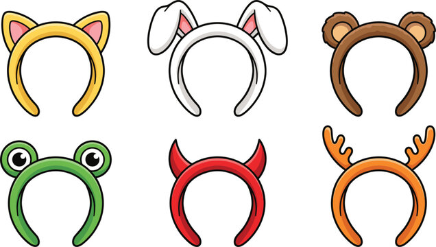 Cute Animal Ear Headband Collection Featuring Bunny Cat Bear Frog Devil And Reindeer Costume Accessories