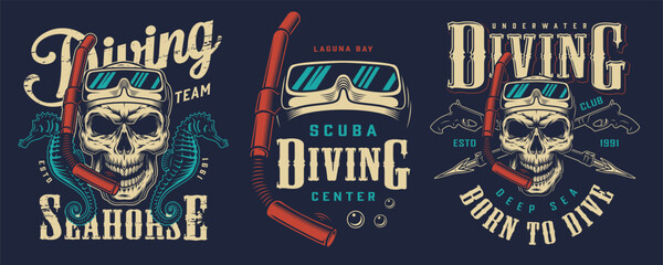 Diving team logo design © DGIM studio