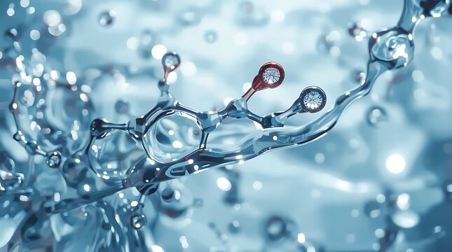 Abstract Macro Photography of Water Droplets and Splashes.