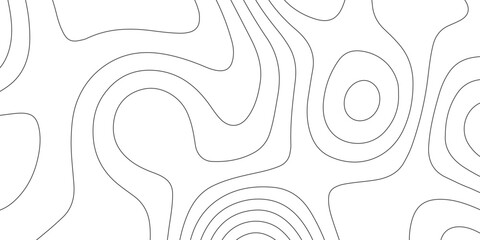 Ocean topographic line map with curvy wave isolines vector illustration. Abstract topographic contours map background, Vector contour topographic map. Cartography texture abstract banner use..  © Kainat 