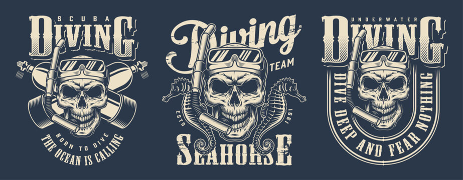 Skull design for diving team