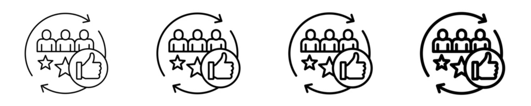 Customer Loyalty Icon Set Different Style Collection