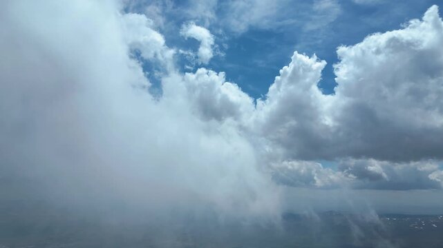 Dramatic Storm Clouds Opening to Blue Sky Timelapse