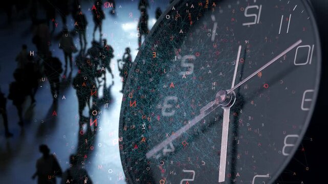 Time lapse of clock watch background