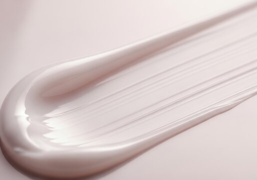 Macro Texture of Smooth Pink Cosmetic Cream Smear for Skincare and Bea