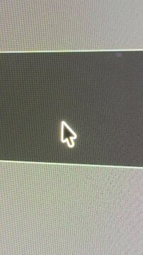 4K vertical macro view showing a mouse cursor clicking a grey "Update" button that turns white upon being clicked.