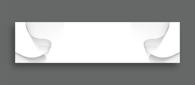 Abstract Gray Line LinkedIn Header Banner Template