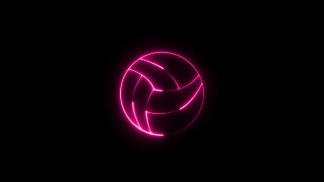 Glowing Football Icon with Neon Saber Effect Glowing Football Icon with Neon Saber Effect 4k animation video.