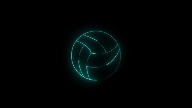 Glowing Football Icon with Neon Saber Effect Glowing Football Icon with Neon Saber Effect 4k animation video.