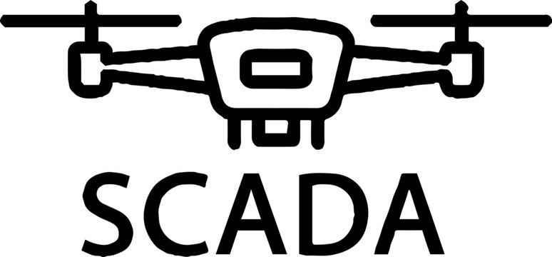 Quadcopter drone icon for SCADA systems
