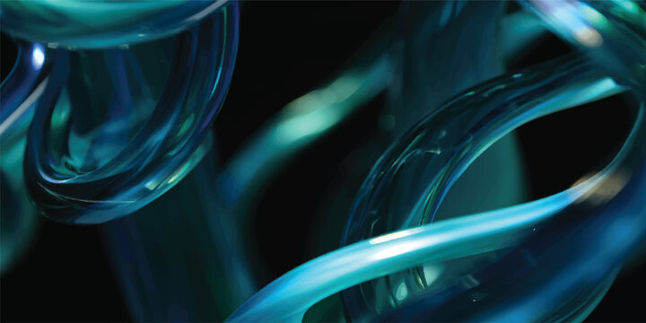 Abstract blue smoke pattern with glowing fractal lines and futuristic wave energy creates a motion-filled technology backdrop design over a black texture