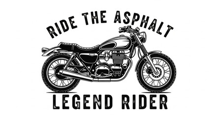 Obraz premium Vintage Motorcycle Graphic with Text.