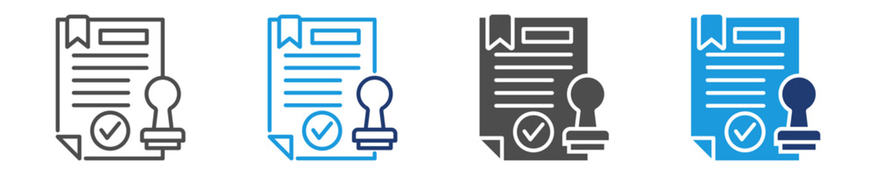 permits icon set multiple style