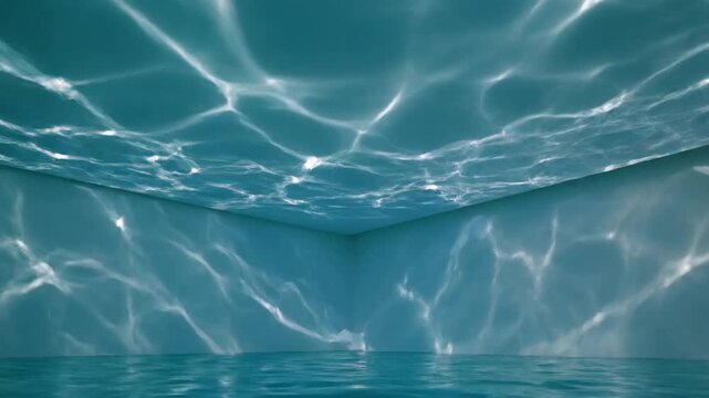 Calm Water Reflecting Light in Modern Pool Interior