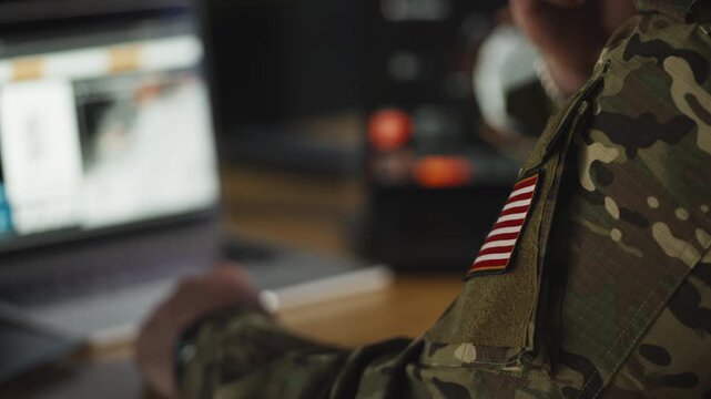American serviceman collecting intelligence using military surveillance programs