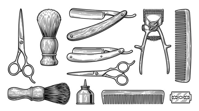 Vintage Barber Tools Collection