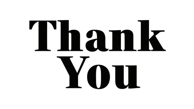 The word "Thank You" in bold contemporary typography with clean spacing