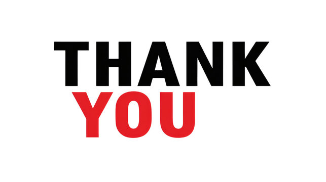 The word "Thank You" in bold contemporary typography with clean spacing