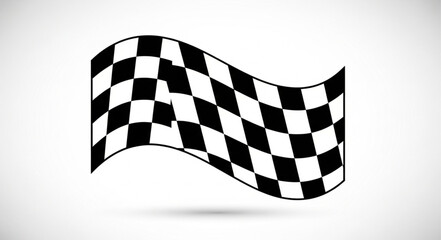 Fototapeta premium Waving checkered flag symbol for racing and victory.