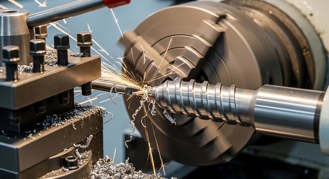 Metalworking lathe processing industrial machine