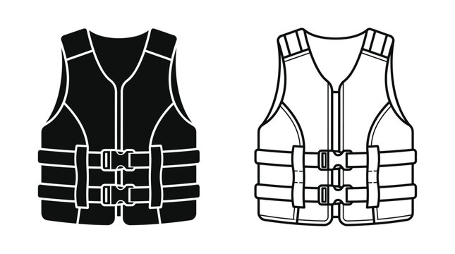 life jacket silhouette high quality professional detailed modern elegant stylish clean crisp vibrant