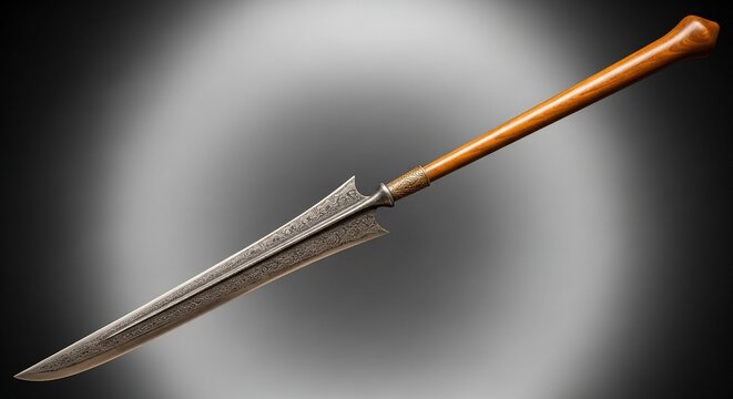 Medieval spear isolated