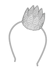 Crystal rhinestone tiara vector design technical illustration by adobe illustrator. © Clothing Design