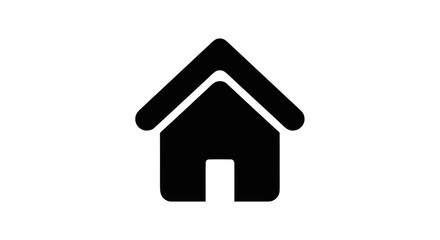 Fototapeta premium Vector illustration of house icon on a transparent background