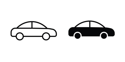 Obraz premium Car icon design. Black outline pictogram
