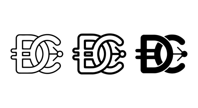 EC Monogram Logo Design, Interlocking Letters, Minimalist Vector Icons, Business Branding
