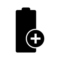 Fototapeta premium Battery Add Icon Vector, Additional Power Symbol Illustration