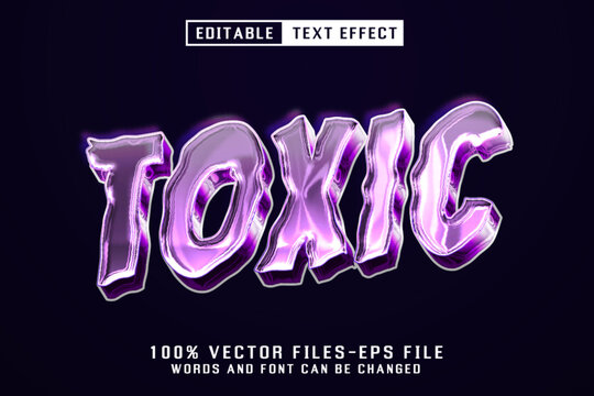 Toxic Glass Text - Editable Text Effect