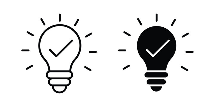 Insight icon design. Black outline pictogram