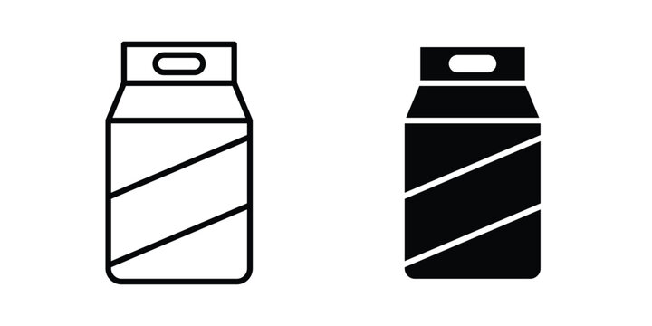 Laundry detergent design. Black outline pictogramicon design. Black outline pictogram
