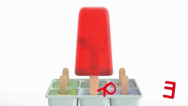 3D Animated Red Ice Pop Morphing into Cartoon Crab 4K
