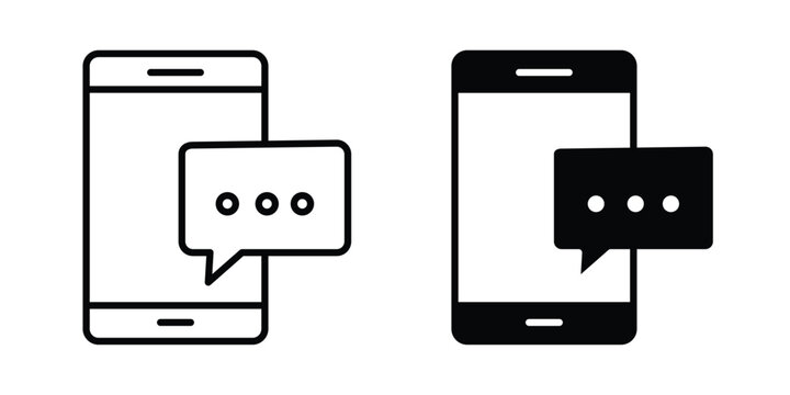 Otp sms icon design. Black outline pictogram