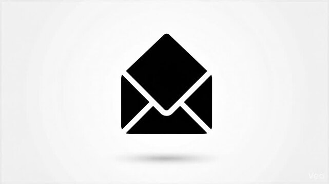 Animated Email Envelope Motion Icon on White Background