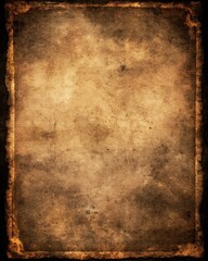Naklejka premium Aged textured paper with burnt and torn edges in a warm sepia tone grunge
